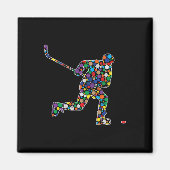 Kleurrijke Polka Dot Hockey International Dot Day Magneet (Voorkant)