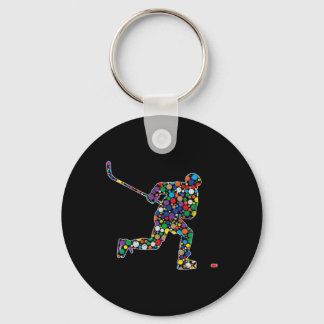 Kleurrijke Polka Dot Hockey International Dot Day Sleutelhanger