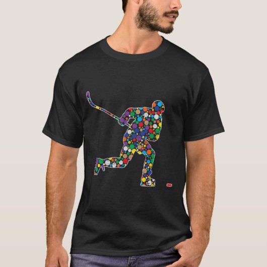 Kleurrijke Polka Dot Hockey International Dot Day T-shirt (Voorkant)