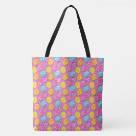 KLEURRIJKE POLKA DOT PAASEIEREN TOTE BAG
