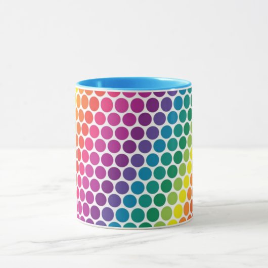 Kleurrijke polka dot patroon vlekkerige mok (Midden)