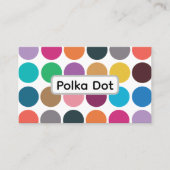 Kleurrijke Polka Dot terug naar school Visitekaartje (Voorkant)