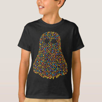 Kleurrijke Polka Dots Boo Ghost Halloween Boys Kin T-shirt
