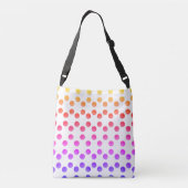 Kleurrijke polka dots Canvas tas (Achterkant)