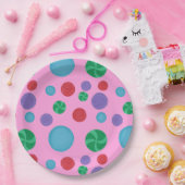 Kleurrijke Polka Dots Celebration Paper Borden Papieren Bordje (Feest)
