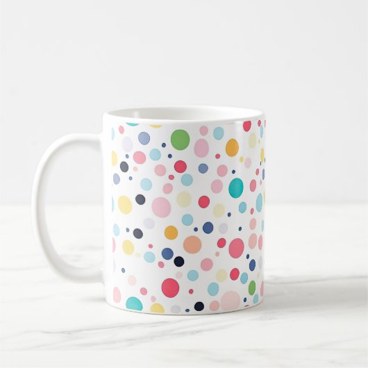 Kleurrijke Polka Dots Coffee Mok (Links)