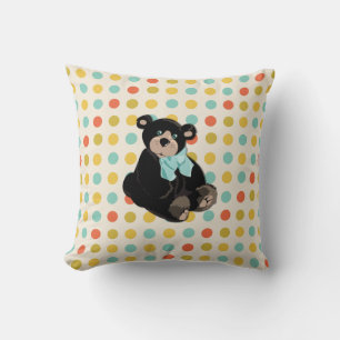 Kleurrijke Polka Dots en Teddy Bear Accent Kussen