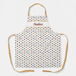 Kleurrijke polka dots gepersonaliseerde all-over p schort
