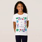 Kleurrijke Polka Dots, Ik ben jarig, t-shirt (Voorkant volledig)