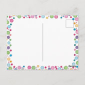 Kleurrijke Polka Dots Kinder Dank u Briefkaart (Achterkant)