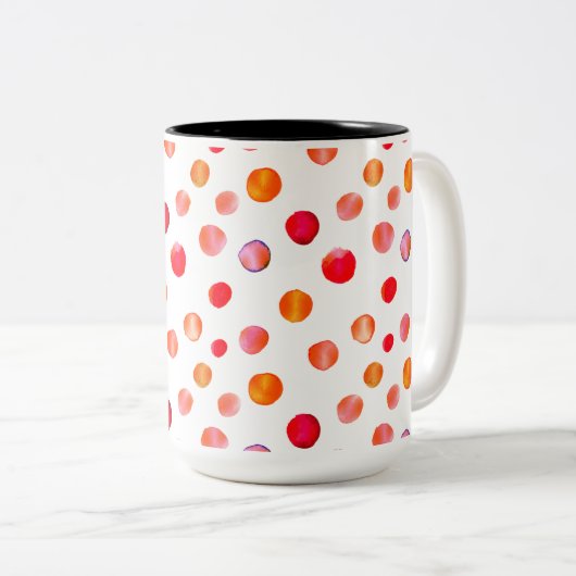 Kleurrijke polka dots koffie Mok (Voorkant rechts)