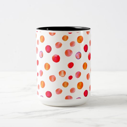Kleurrijke polka dots koffie Mok (Center)