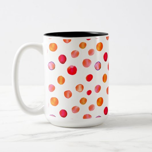 Kleurrijke polka dots koffie Mok (Links)