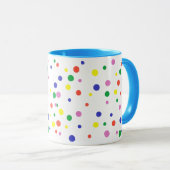 Kleurrijke Polka Dots mokken (Voorkant rechts)