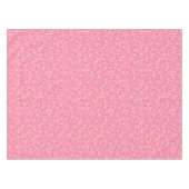 Kleurrijke Polka Dots op Roze Tafelkleed (Voorkant (Horizontaal))