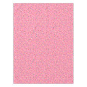 Kleurrijke Polka Dots op Roze Tafelkleed (Voorkant)