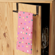 Kleurrijke Polka Dots op Roze