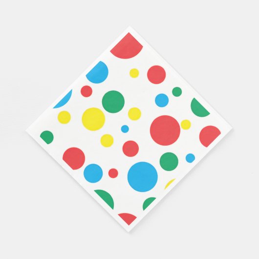 Kleurrijke Polka Dots Papieren servetten; Kies Gro Servet (Hoek)