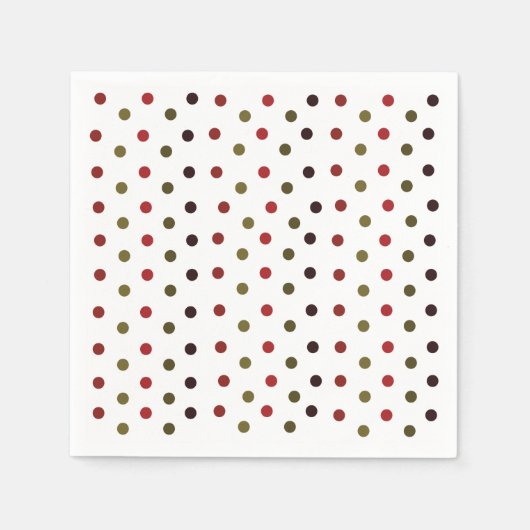 Kleurrijke Polka Dots Pattern Party Servet (Voorkant)