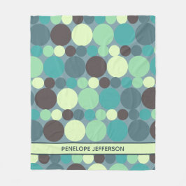 Kleurrijke polka dots streep eenvoudig gepersonali fleece deken