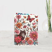 kleurrijke polka dots verjaardag Gevulde uitnodigi (Achterkant)