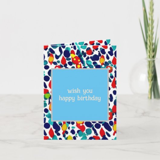 kleurrijke polka dots verjaardag Gevulde uitnodigi (Voorkant)