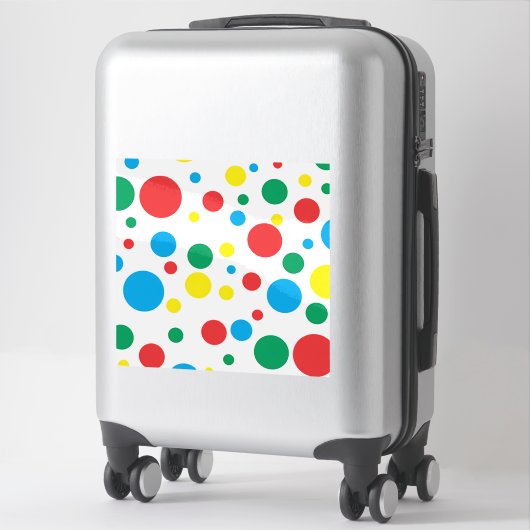 Kleurrijke Polka Dots Vinyl Sticker; Kies SIze Sticker (Koffer)