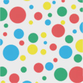 Kleurrijke Polka Dots Vinyl Sticker; Kies SIze Sticker (Voorkant)