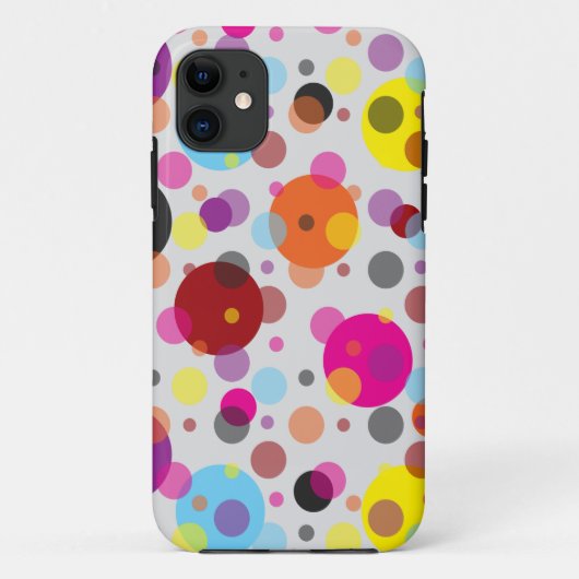 Kleurrijke polka stippen Case-Mate iPhone case (Achterkant)