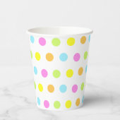 Kleurrijke Polka stippen in pastelkleuren Papieren Bekers (Links)