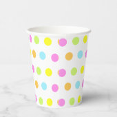 Kleurrijke Polka stippen in pastelkleuren Papieren Bekers (Rechts)