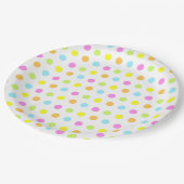 Kleurrijke Polka stippen in pastelkleuren Papieren Bordje (Gekanteld)