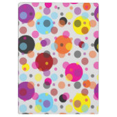 Kleurrijke polka stippen klembord (Achterkant)