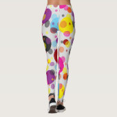 Kleurrijke polka stippen leggings (Achterkant)
