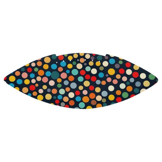Kleurrijke polka stippen op donkere achtergrond american football (Paneel)