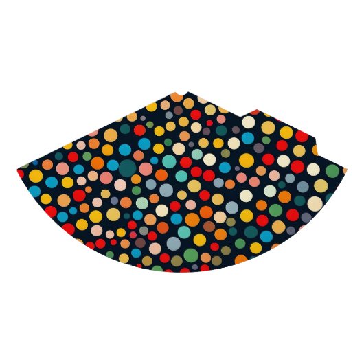 Kleurrijke polka stippen op donkere achtergrond feesthoedjes (Voorkant)