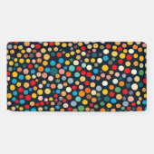 Kleurrijke polka stippen op donkere achtergrond spandoek (Horizontaal)