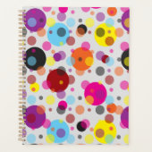Kleurrijke polka stippen planner (Voorkant)