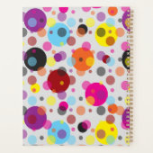 Kleurrijke polka stippen planner (Achterkant)
