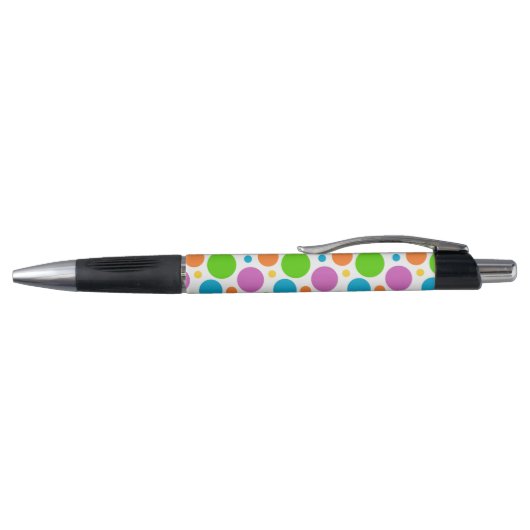Kleurrijke Polkadot Patroon Pen (Bovenkant)