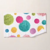 Kleurrijke Pom Pom Print Bad Handdoek (Handdoek)