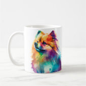 Kleurrijke Pomeranian Dog Pet Coffee Mok, Cup Koffiemok (Links)