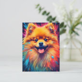 Kleurrijke Pommerse Briefkaart (Staand voorkant)