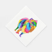 Kleurrijke Pommerse kunstwerk - Hondenliefhebber A Servet (Hoek)