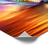 Kleurrijke Pommerse Regenboog Splatter Art Custom Poster (Hoek)