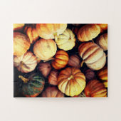 Kleurrijke pompoen decoratieve display Thanksgivin Legpuzzel (Horizontaal)