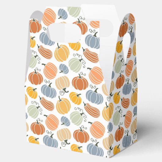 Kleurrijke pompoen pompoen patroon bedankdoosjes (Geopend)
