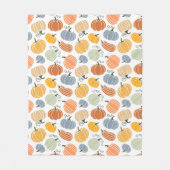 Kleurrijke pompoen pompoen patroon fleece deken (Voorkant)
