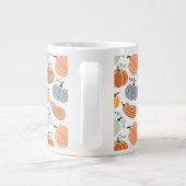 Kleurrijke pompoen pompoen patroon grote koffiekop (Achterkant)