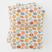 Kleurrijke pompoen pompoen patroon inpakpapier vel (In situ)